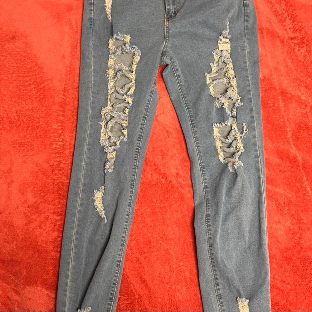 Distressed Blue Jeans for Women